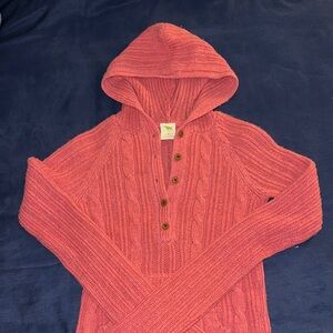 Abercrombie & Fitch Dark Pink Cable Knit Sweater